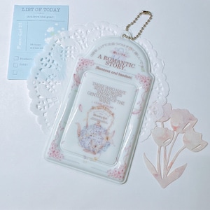 Cute Cherry Blossoms Photocard Holder Gloss K-pop Card Holder ID card Holder Gift Photocard Keychain Anime