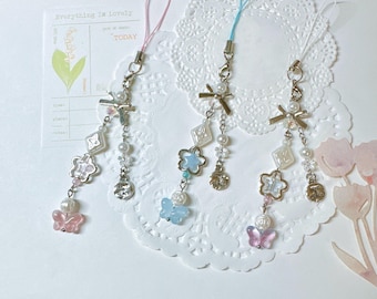 Little Butterfly phone charm Cute Phone Straps y2k Gift ideas  Aesthetic Gift for her Coquette Bottle charm Kpop Binder charm Camera Charm