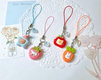 Llaveros 3D con diseño de animales adorables, estilo kawaii, transparentes, con estética de gelatina, accesorios de regalo, cordones para AirPods estilo Y2K.