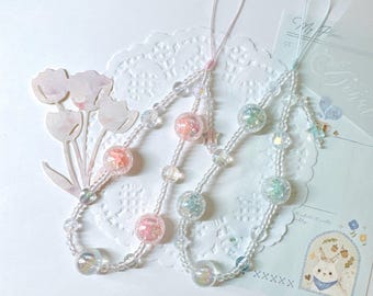 Cute Bubble Phone Charm Phone Case Lanyard Wrist Strap Handmade Phone Chain Cute Phone String Keychain Gift Camera Charm