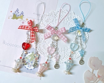 Ice Cream phone charm Cute Sundae Phone Straps y2k Gift ideas  Aesthetic Gift for her Coquette Bottle charm Kpop Binder charm Camera Charm