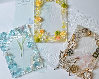 Handmade Photocard Holder: Decorated Acrylic K-pop Card Holder, Mini Polaroid Frame