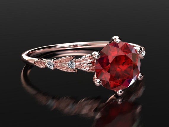 Buy BeautyTopEngagement Rings,Pomegranate Ruby Diamond Rings For  Women,Rings For Womens Silver,Jewellery For Women,Costume  Jewellery,Valentine'S, Wedding,Mothers Day Gifts (Multicolor, T 1/2) Online  at desertcartINDIA
