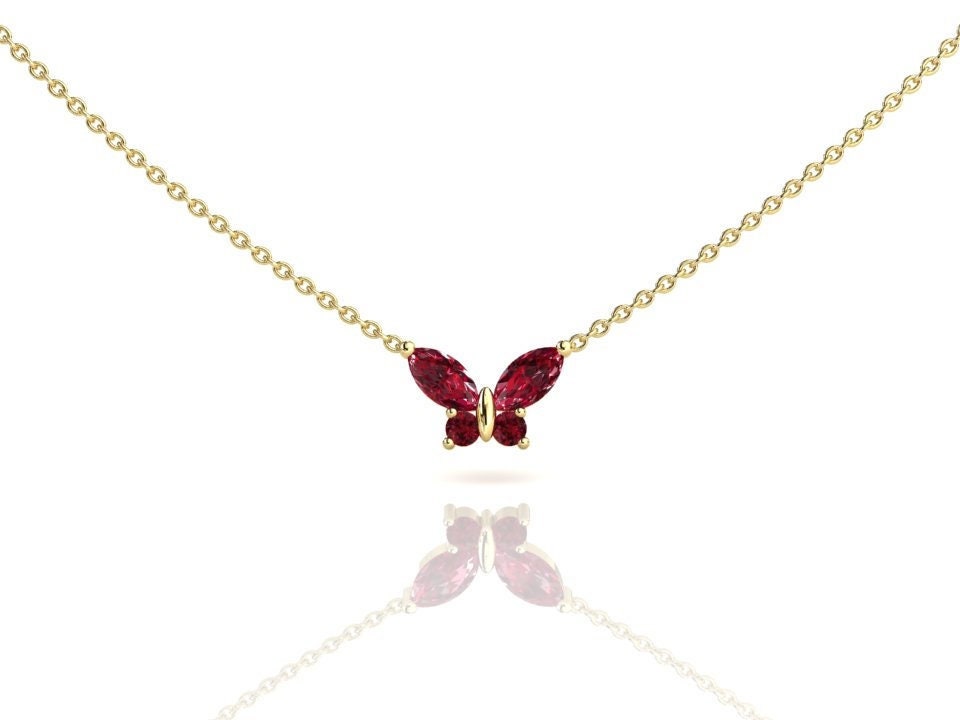 Ruby butterfly best sale necklace