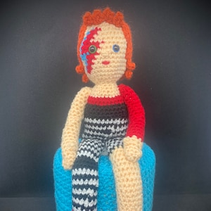 PDF CROCHET PATTERN: Toilet Roll Cover - Ziggy Stardust and the Spiders in the Bath