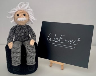 PDF CROCHET PATTERN: Toilet Roll Cover -  Albert Einstein