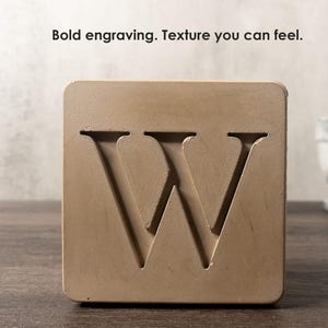 Modern Initial Bookend – Personalized Concrete Gift for Him, Custom ...