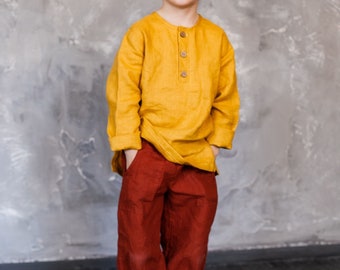 Boys linen outfit,Linen shirt kids,Boys linen shirt,Linen pants boys,Toddler pants boys,Baby boy linen outfit,Baby boy linen shirt