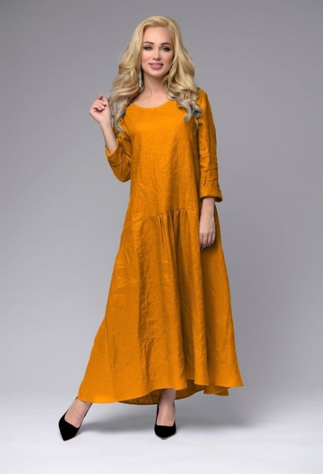 Linen Dress for Women, Linen Dress Plus Size, Maxi Linen Dress, Linen