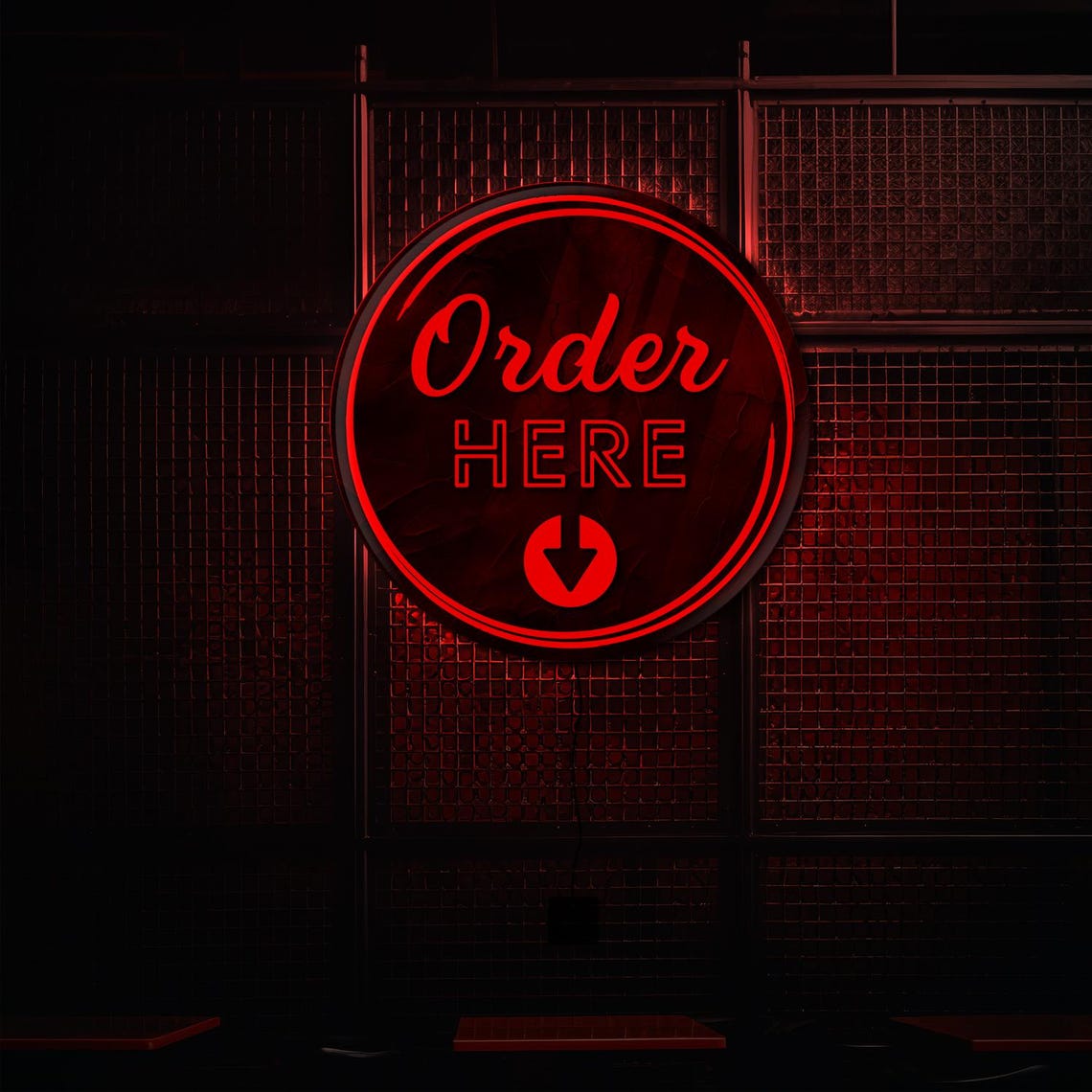 Order Here Neon Sign, Order Here Light up Sign, Shop Neon Sign, Neon ...