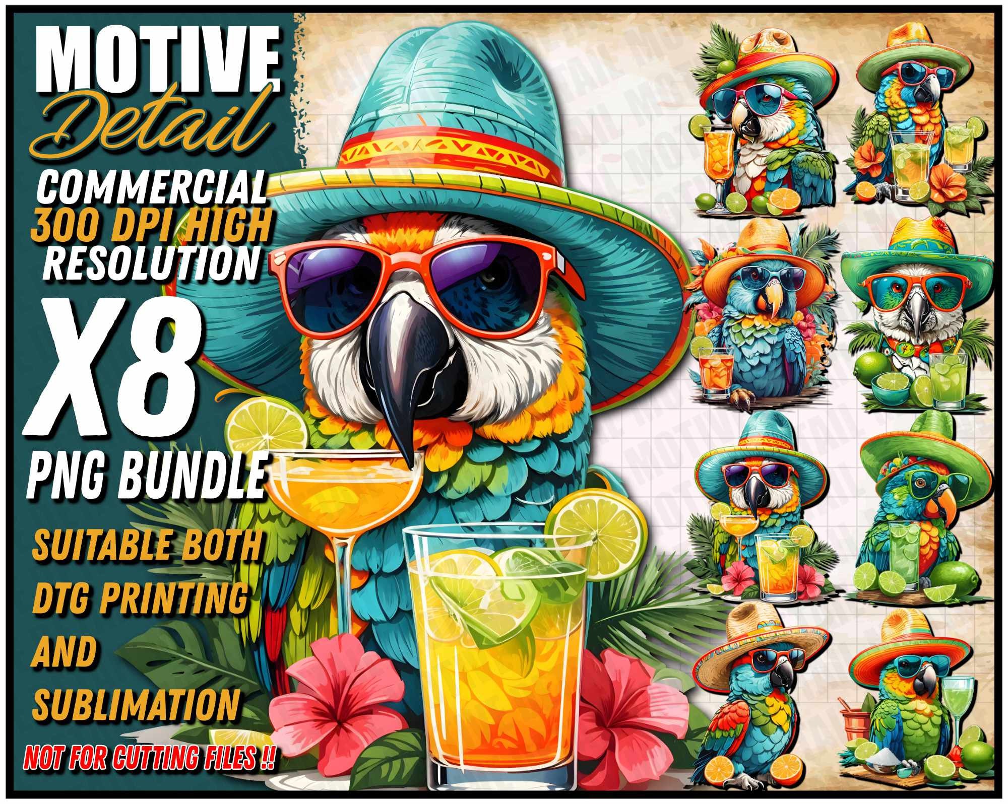 Bundle Parrot PNG, Margaritaville, Margarita PNG, Colorful Parrot, Cocktail, Funny Shirt, Png ...
