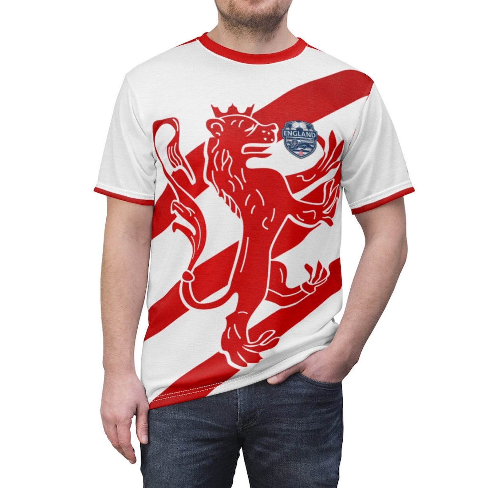England Euro 2020-2021 3D All Over Print FANS T-shirt 09 | Etsy