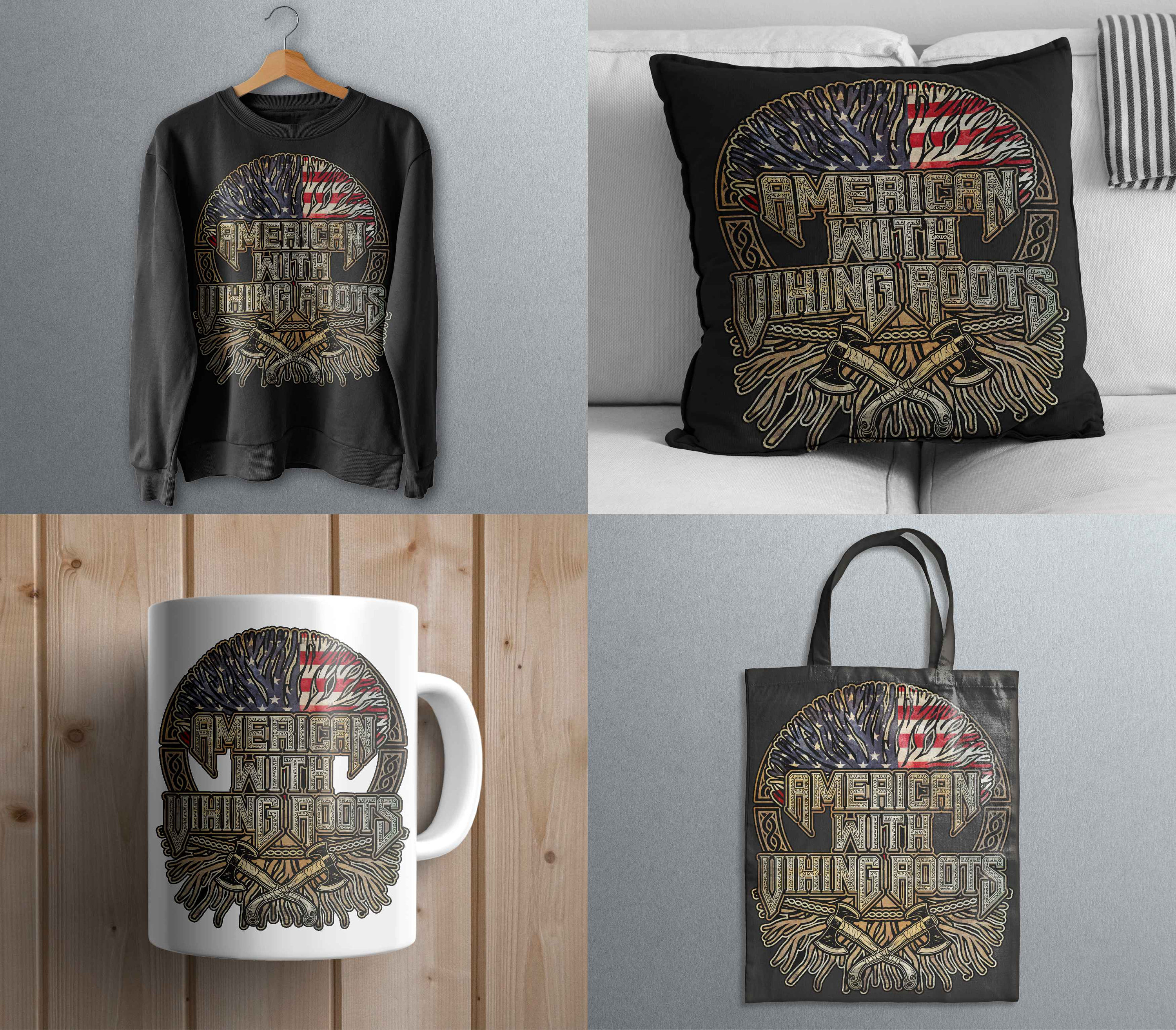 American With Viking Roots, Viking Tree, Vintage, Family Tree, Nordic ...