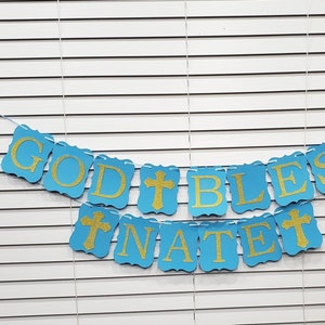 God Bless Banner, Baptism Banner, Christening Banner, First Communion Banner, God Bless, Photo Prop