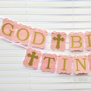 God Bless Banner, Baptism Banner, Christening Banner, First Communion Banner, God Bless, Photo Prop
