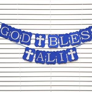 God Bless Banner, Baptism Banner, Christening Banner, First Communion Banner, God Bless, Photo Prop