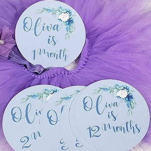 Cartes florales mensuelles pour bébés – Un an
