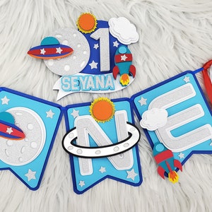 Space-Themed Birthday Party Banner – "ONE" High Chair Banner