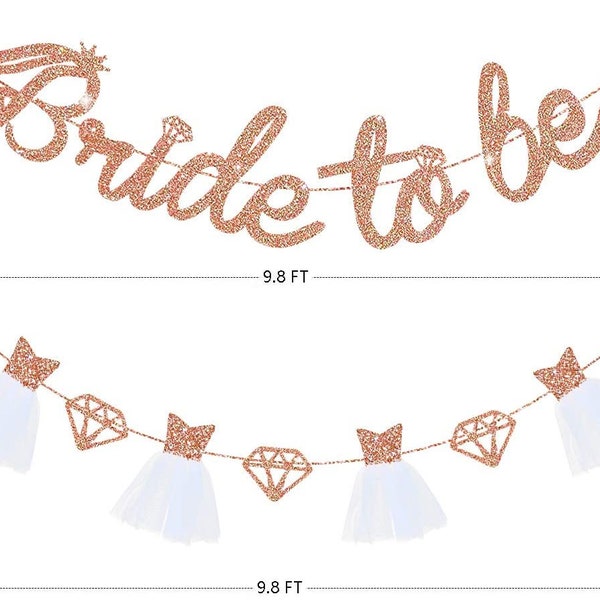 Bride To Be Garland with Bride Dresses, Bride to be Banner