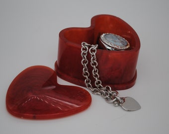 Heart Shaped Trinket Box, handmade, customizable