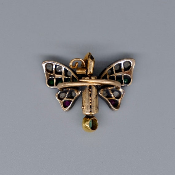 The most fabulous little antique flutter pin, set wit… Gem