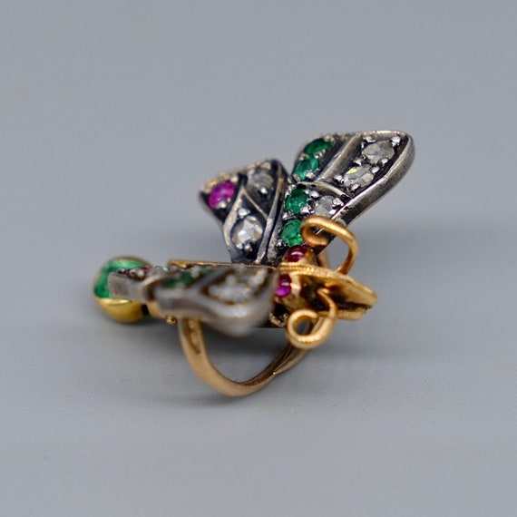 The most fabulous little antique flutter pin, set wit… Gem