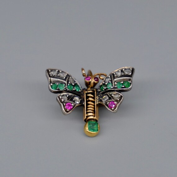 The most fabulous little antique flutter pin, set wit… Gem