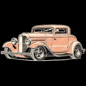 1932 Full-Fendered Coupe - digital vector file - PMS colors