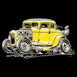 American Graffiti Milner Coupe Cartoon - file vettoriale digitale - colori PMS