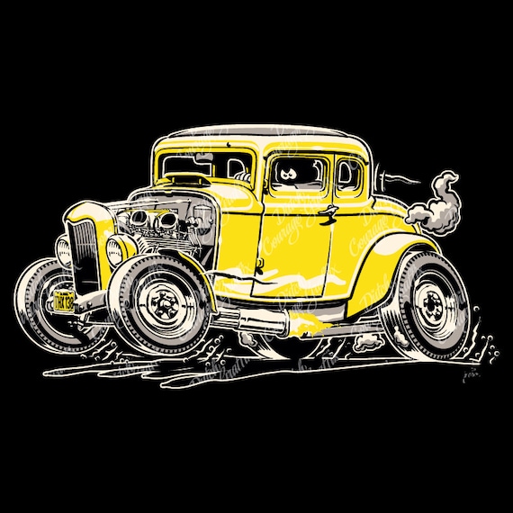 American Graffiti Milner Coupe Cartoon - Digital Vector File - PMS