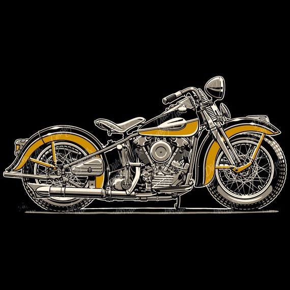 Classic Two-tone Knucklehead - Digital Vector File - PMS