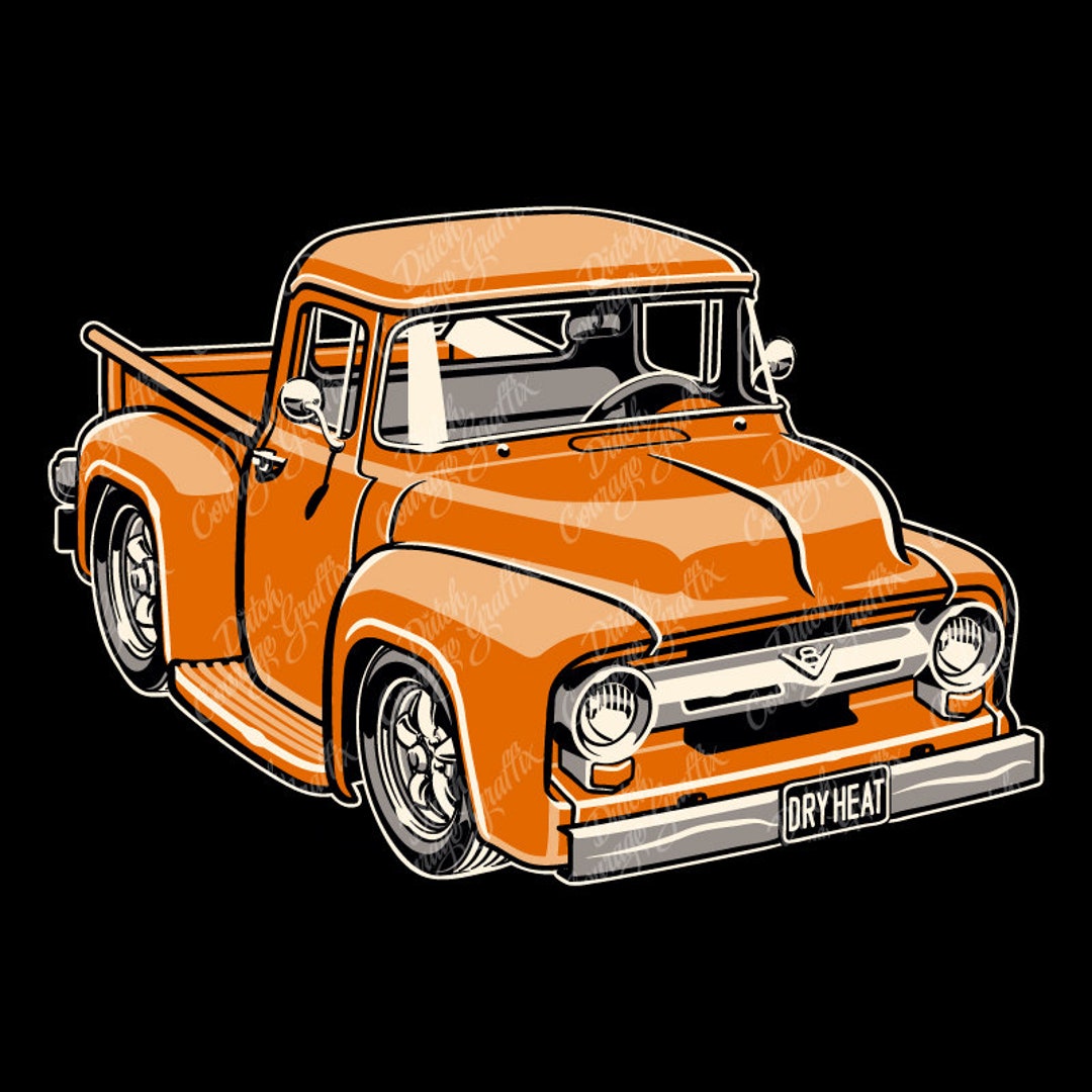 1956 F100 Pickup Truck Cartoon Digital Vector File PMS - Etsy 1956 F100 Pickup Truck Cartoon Digital Vector File PMS - Etsy