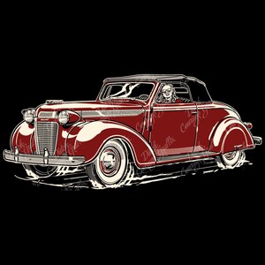 1937 Pentastar Imperial Roadster - digital vector file - PMS colors