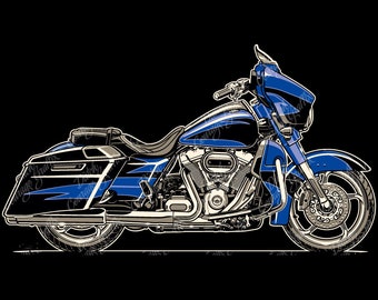 Street Glide Bagger - digital vector file - PMS colors