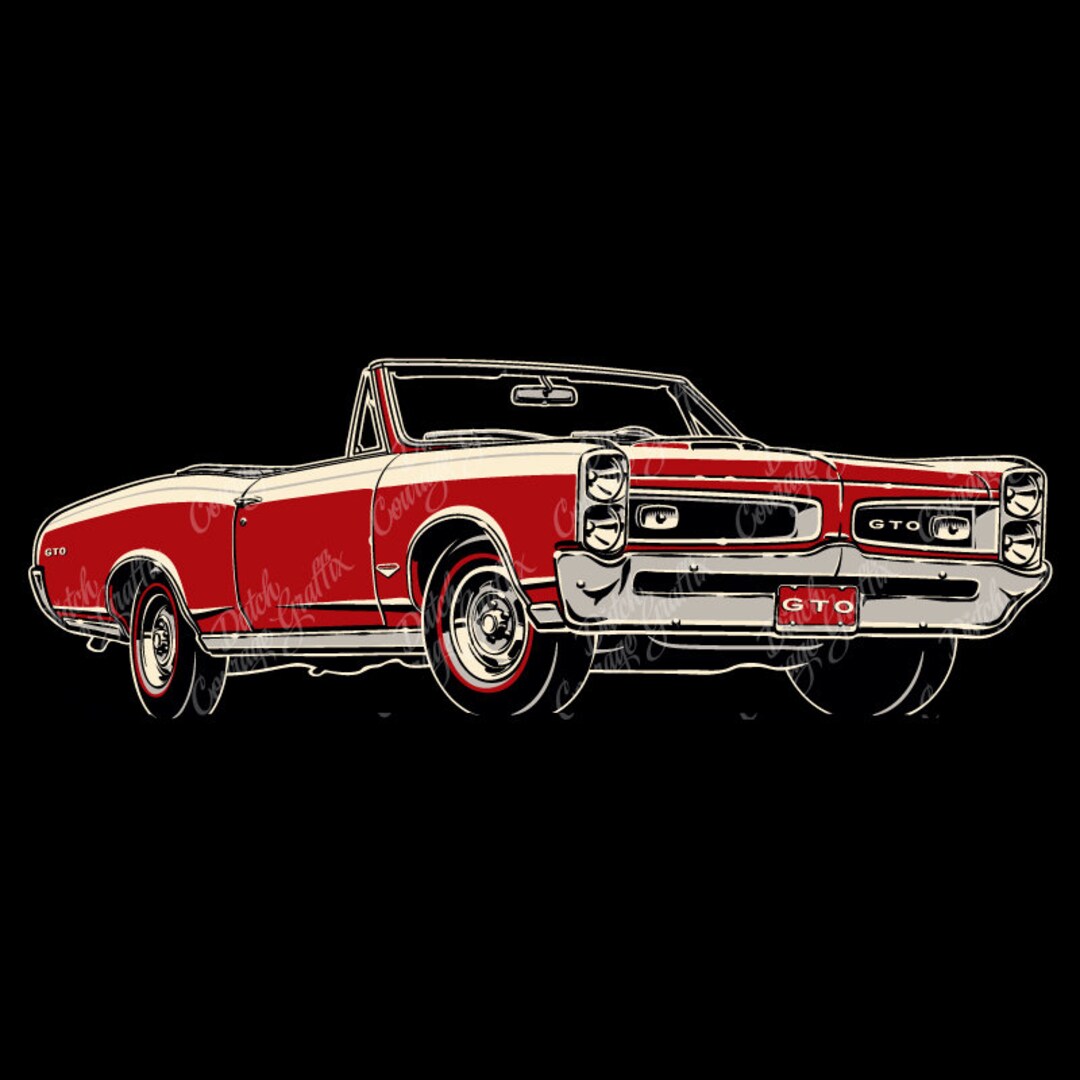 Gto Vector 1966 Poncho GTO Convertible - Digital Vector File - PMS Colors - Etsy