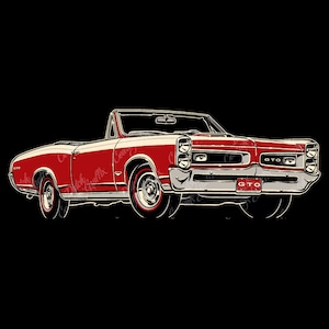 1966 Poncho GTO Convertible - digital vector file - PMS colors