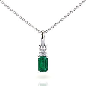 Platinum Emerald Necklace