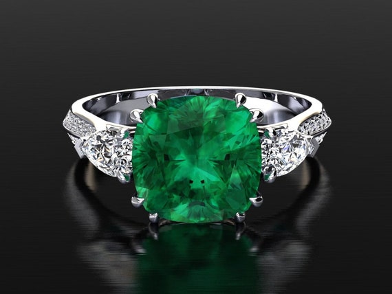 Buy CEYLONMINE EMERALD RING Certified Panna Astrological Stone Stone Emerald  Silver Plated Ring Online at Best Prices in India - JioMart.