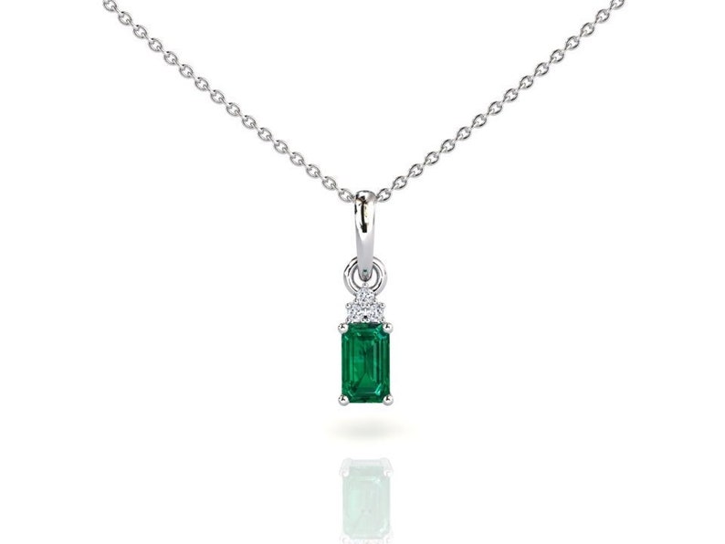 Platinum Emerald Necklace