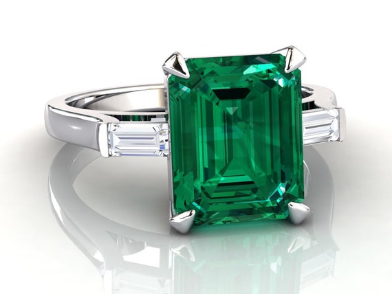 Platinum emerald anniversary best sale ring
