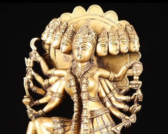 Kali Maa Statue in Brass , Goddess Kali Idol, Parvati, Kalika, Kali shiva statue, Mahakali, Shiva-Shakti, Hindu Deities