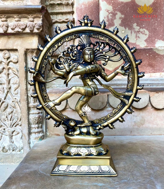 Nataraja Statue Large in Brass, 33CM Big Brass Dancing Shiva Natraj Idol,  Divine Dancing Shiva Nataraja Showpiece, the Lord of Dance - Etsy