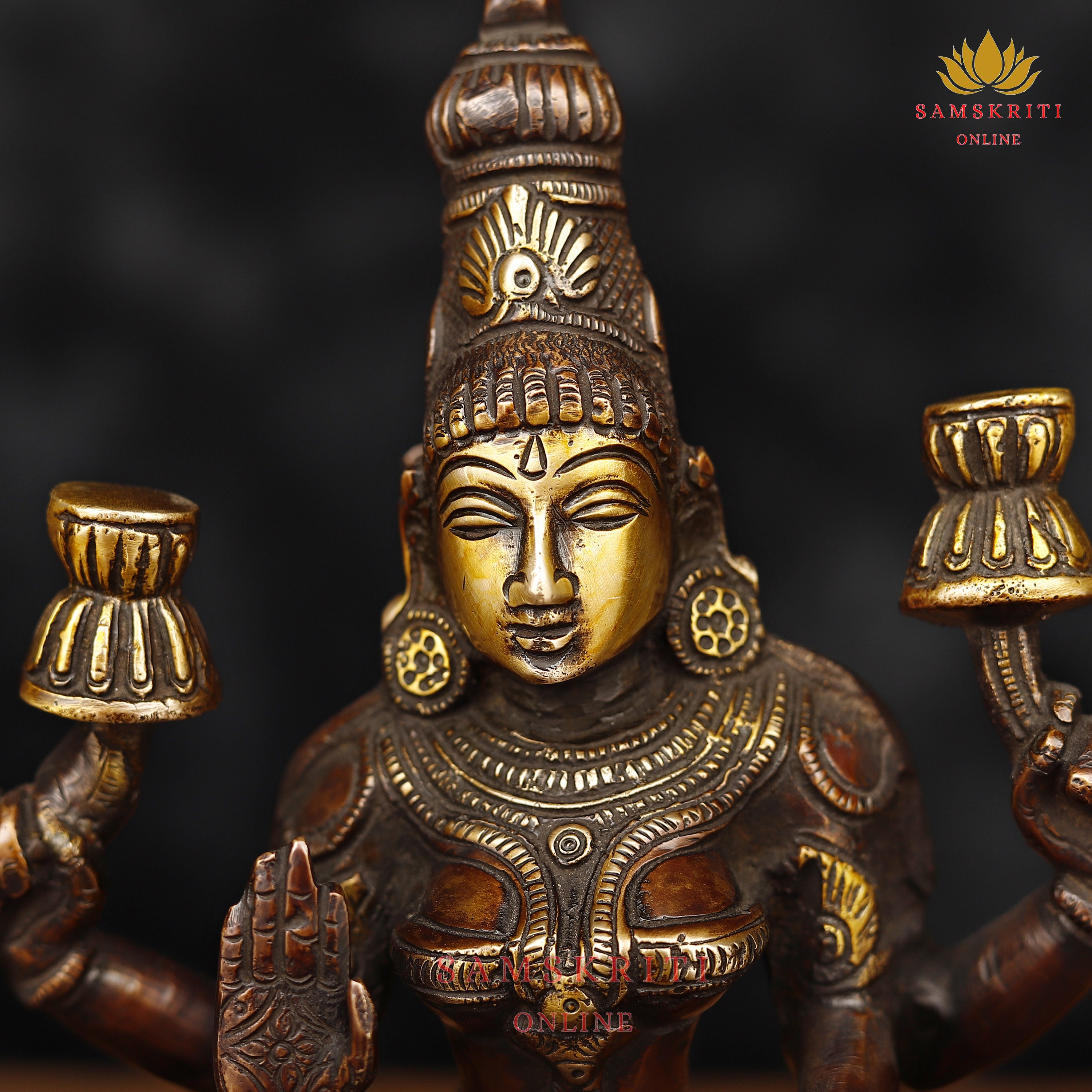 Brass Goddess Lakshmi Statue . Goddess Lakshmi Idol. Lakshmi Etsy