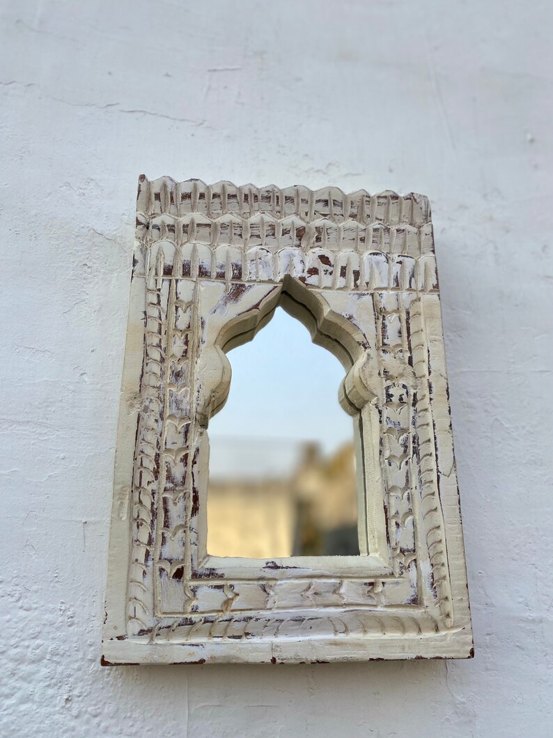 Old Indian Temple Mirror Reclaimed Mirror Antique Furniture Etsy