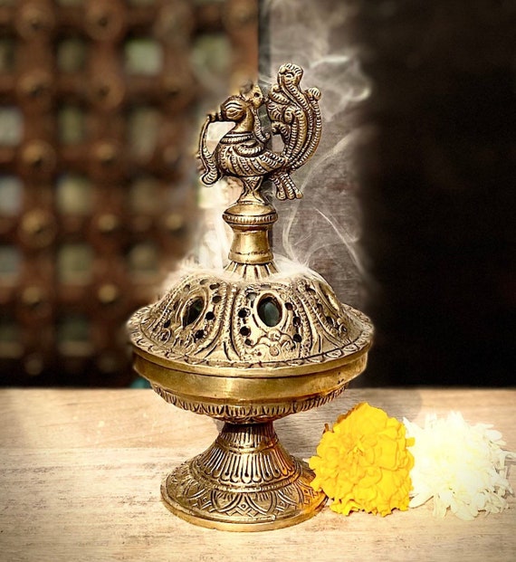 Brass Incense Holder . Home Decor .incense Burner .loban - Etsy India