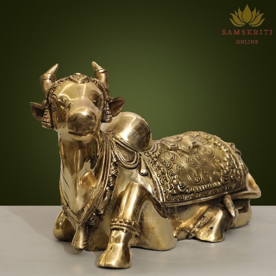 Brass Nandi Statue 