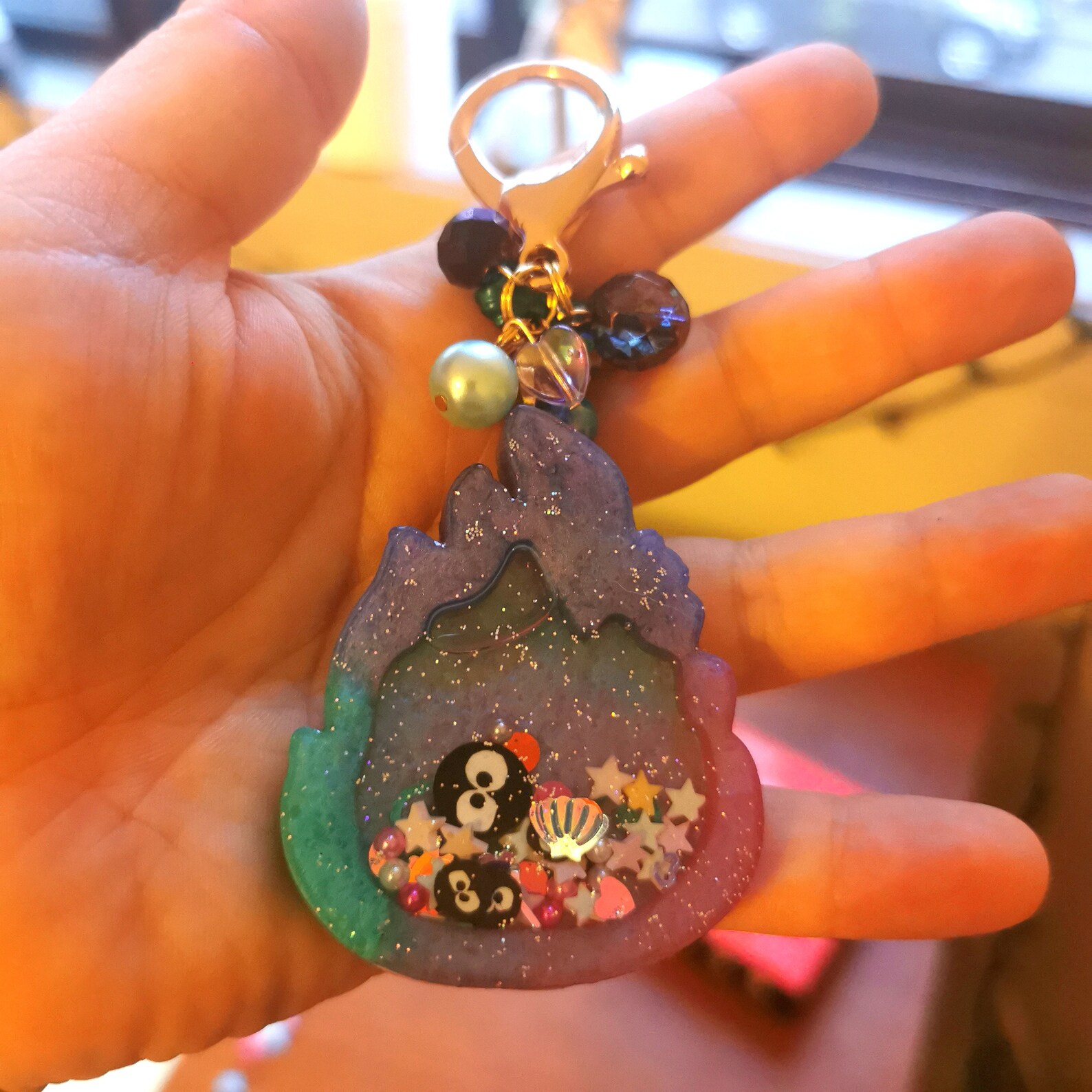 Resin anime keychain charms shaker Etsy