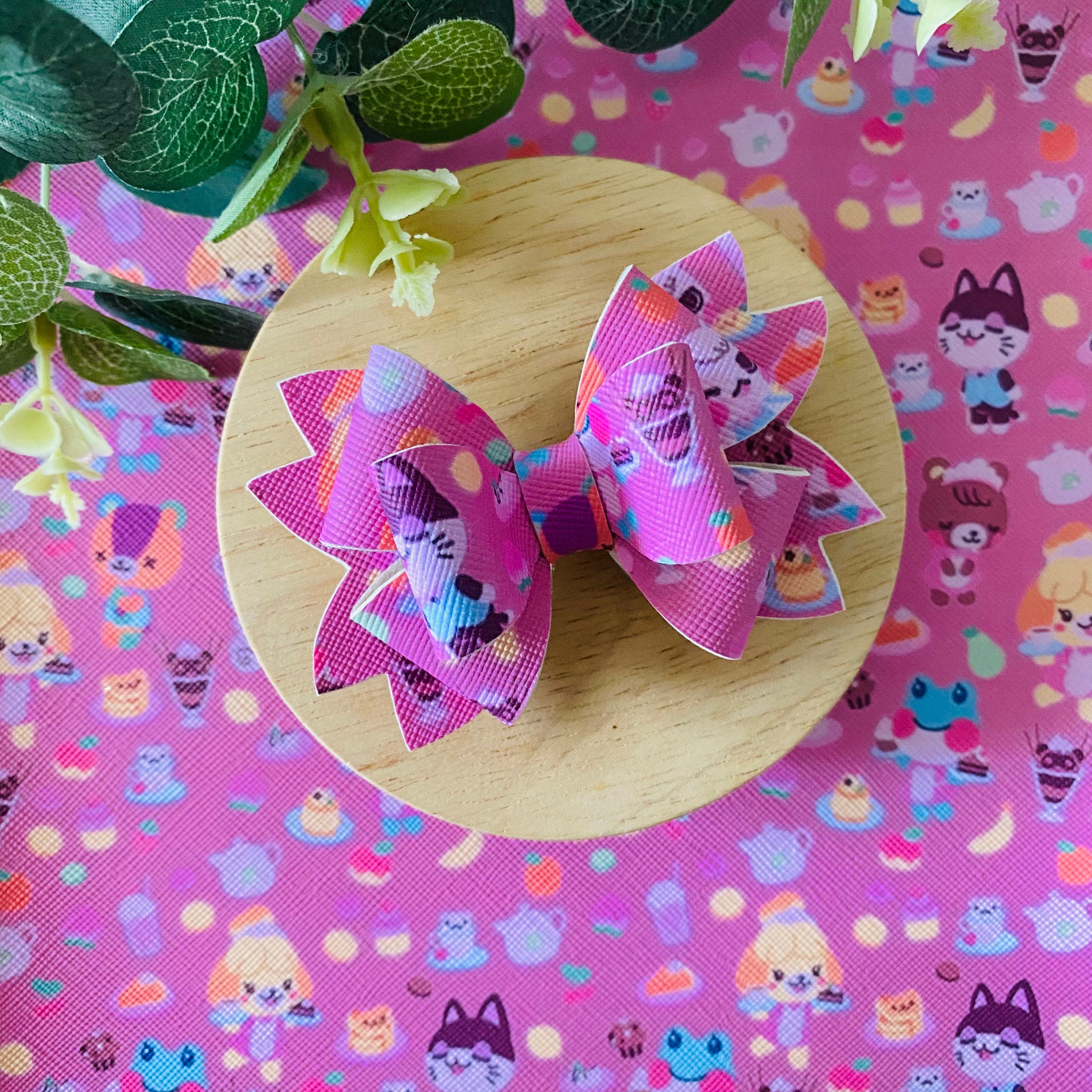 Animal Crossing ACNH Faux Leather Hair Clip Bow for Adults/ Etsy