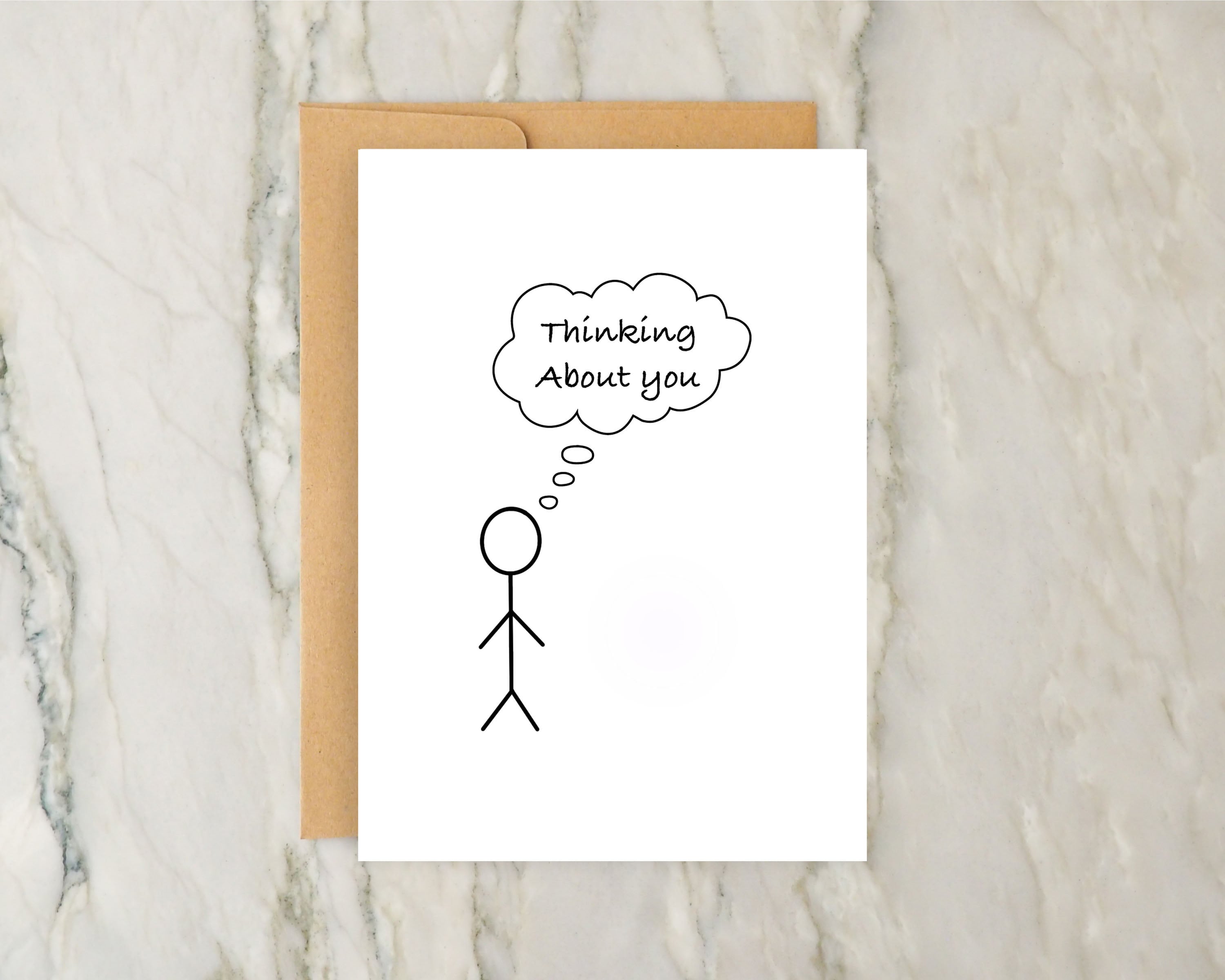 Thinking About You Card Male Digital Download Instant  Etsy UK