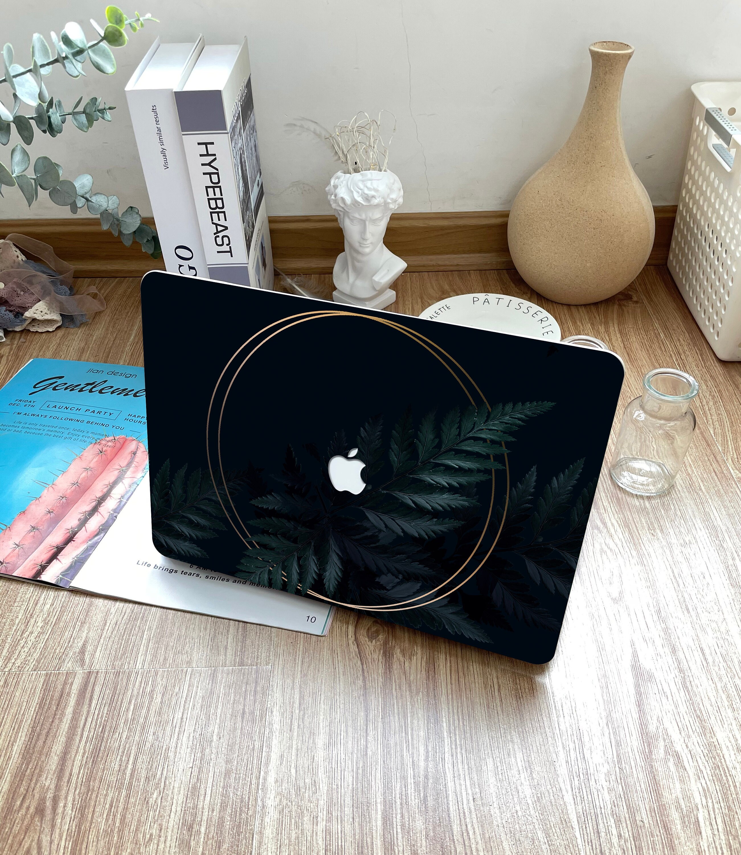 Round Golden Frame Tropical MacBook Pro Air 13 Case MacBook Etsy UK